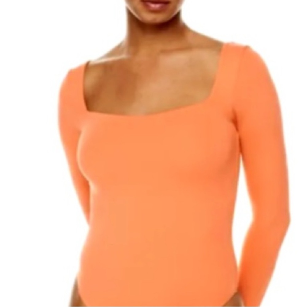 Orange Aritzia bodysuit